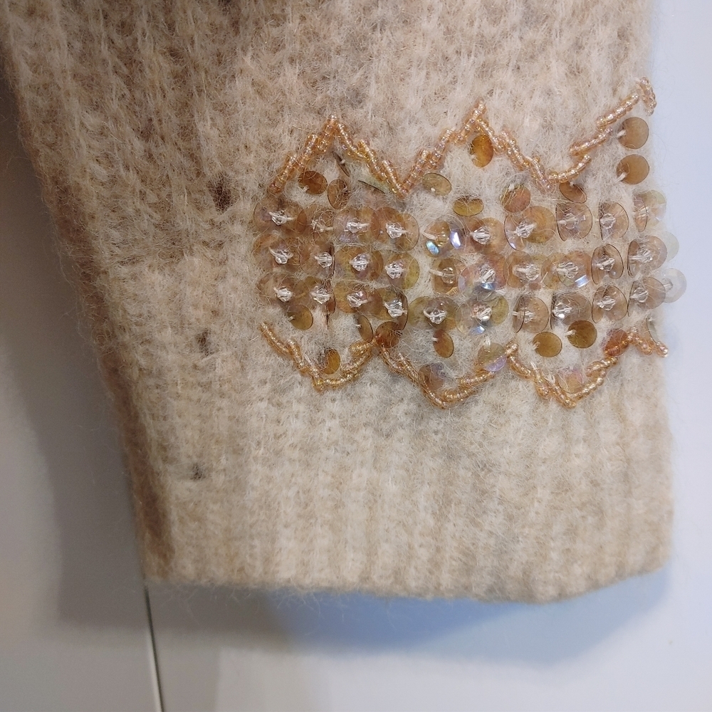 ZARA Limited Edition Embellished Mohair Wool Sweater NWT - Picture 5 of 10